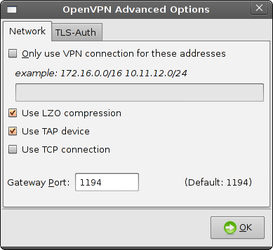 OpenVPN Advanced Options