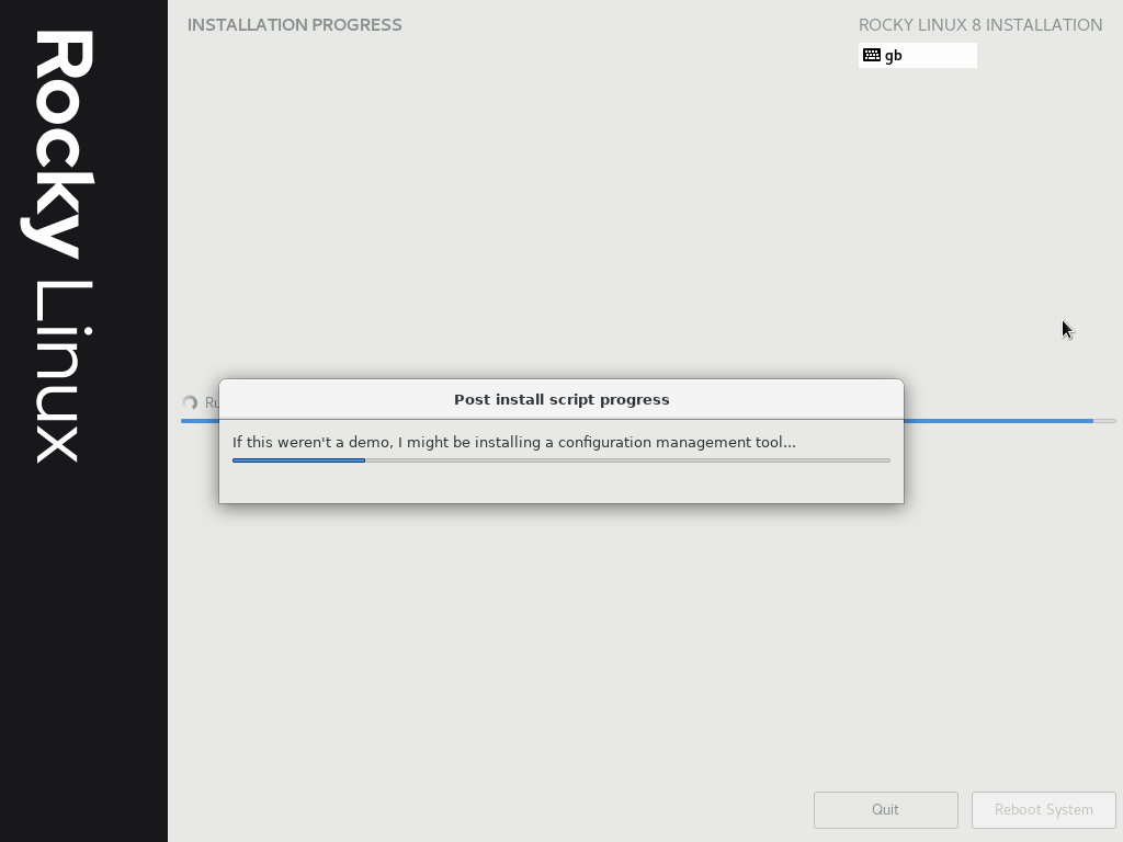 Demo screenshot 2 - installing configuration management tool